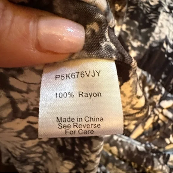 Parker Catalina black & white floral pattern mini dressSz M